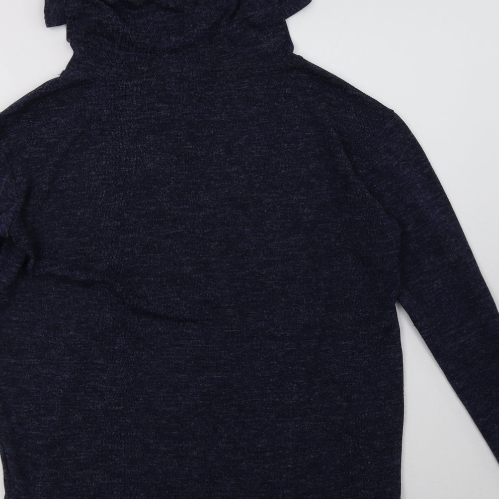 Cotton On Mens Blue Polyester Pullover Hoodie Size S