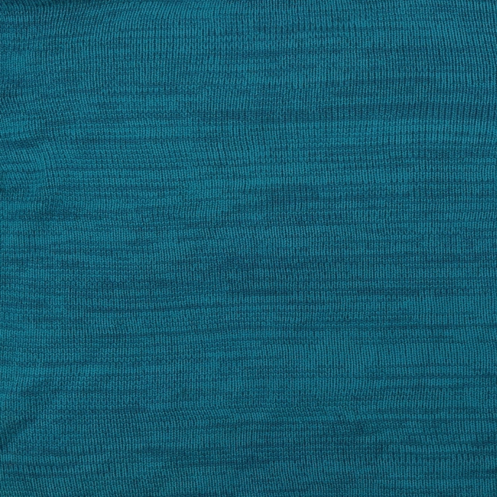 Bonmarché Womens Green Crew Neck Acrylic Pullover Jumper Size S
