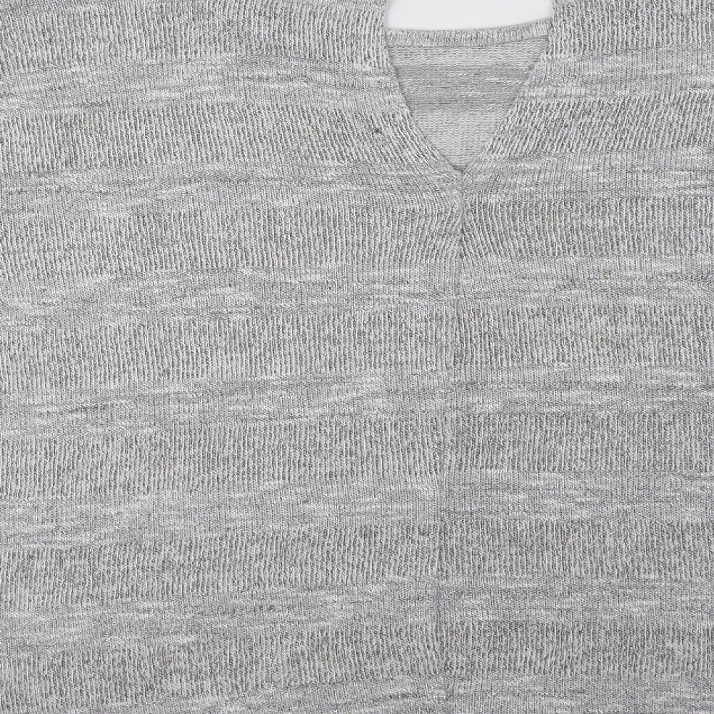 Papaya Womens Grey Crew Neck Viscose Pullover Jumper Size M
