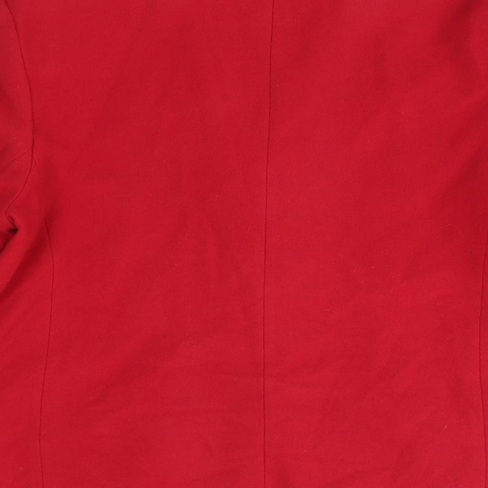 Classic Womens Red Overcoat Coat Size 12