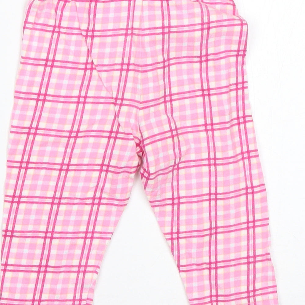 NEXT Girls Pink Plaid Pyjama Pants Size 3-6 Months