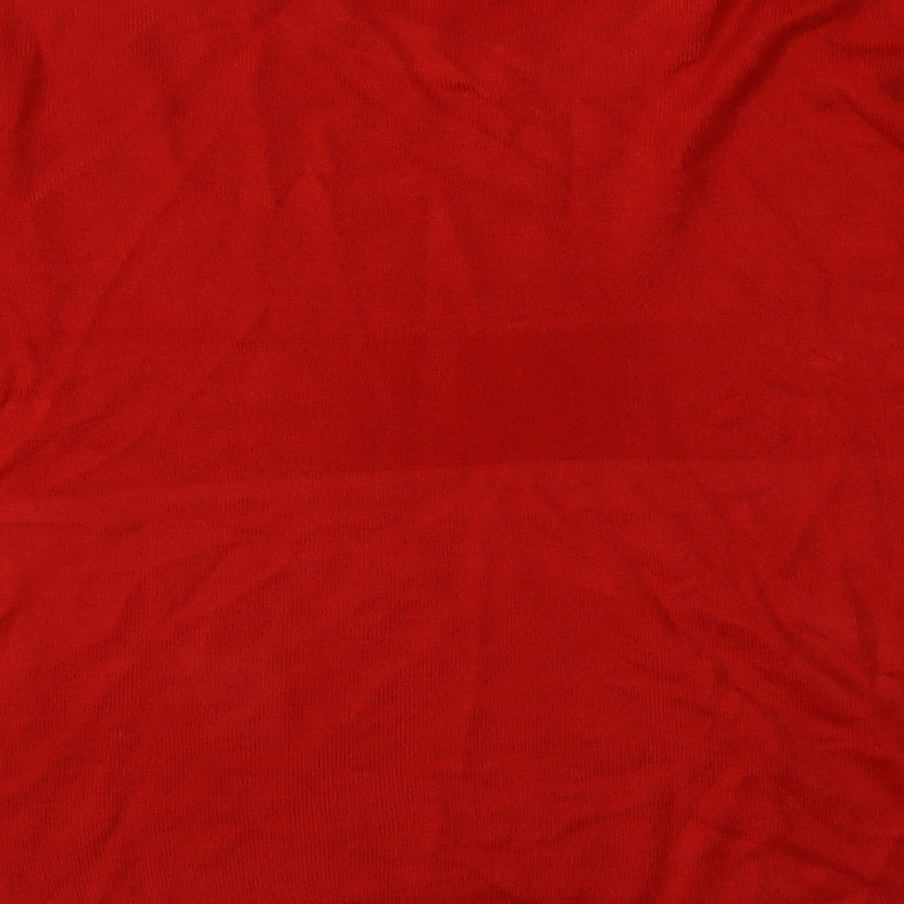 Primark Womens Red Acrylic Pullover Sweatshirt Size M Pullover