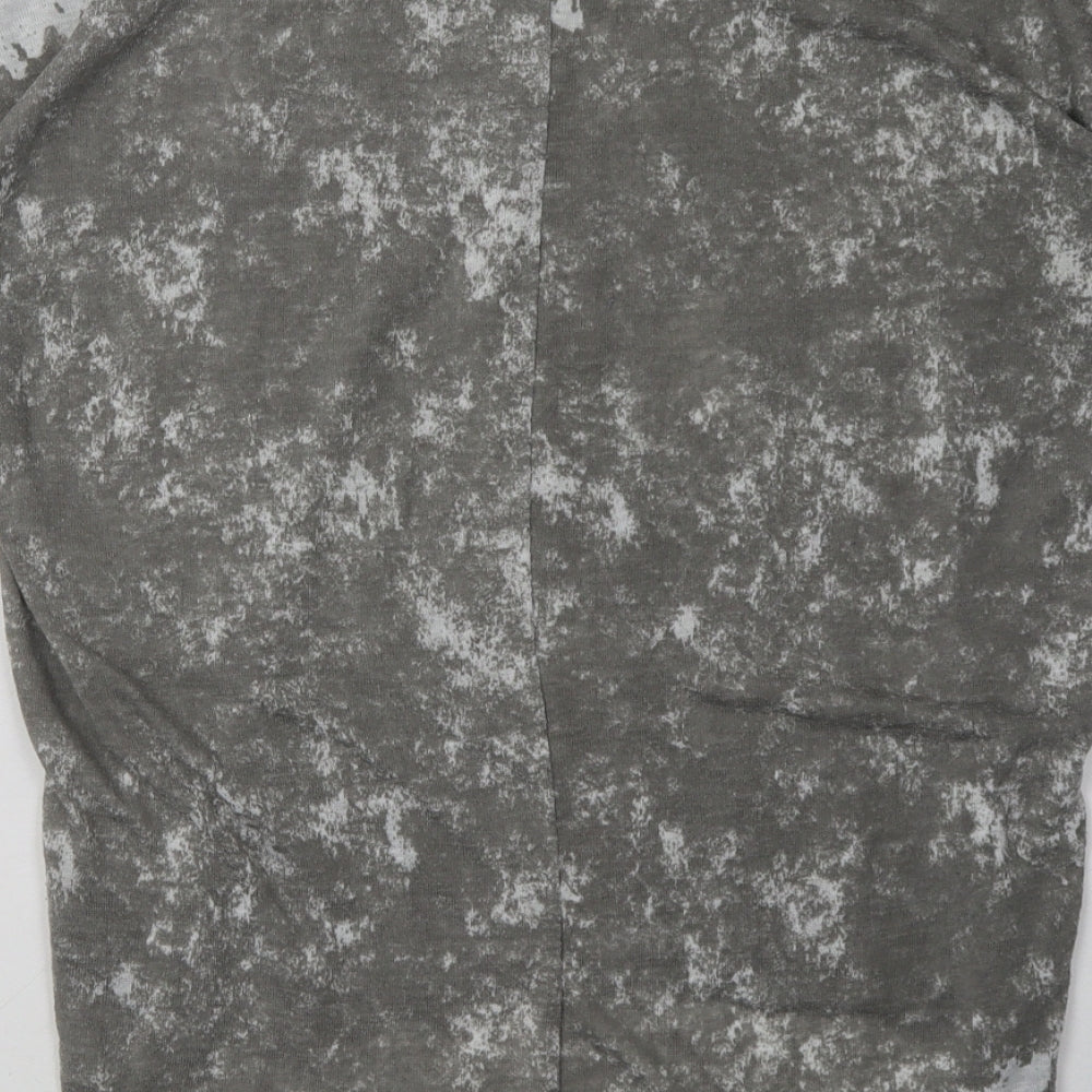 George Womens Grey Geometric Polyester Pullover Sweatshirt Size 10 Pullover