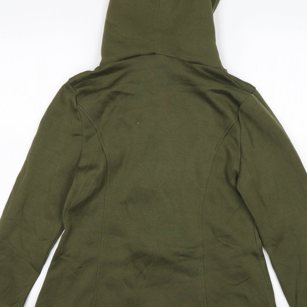 Preworn Womens Green Full Zip Hoodie Size S