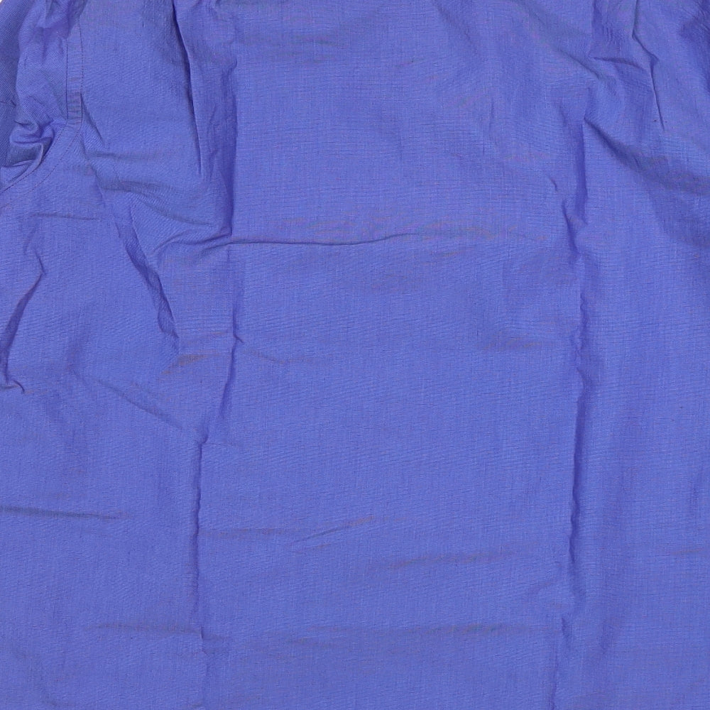 John Miller Mens Blue Cotton Button-Up Size 41 Collared
