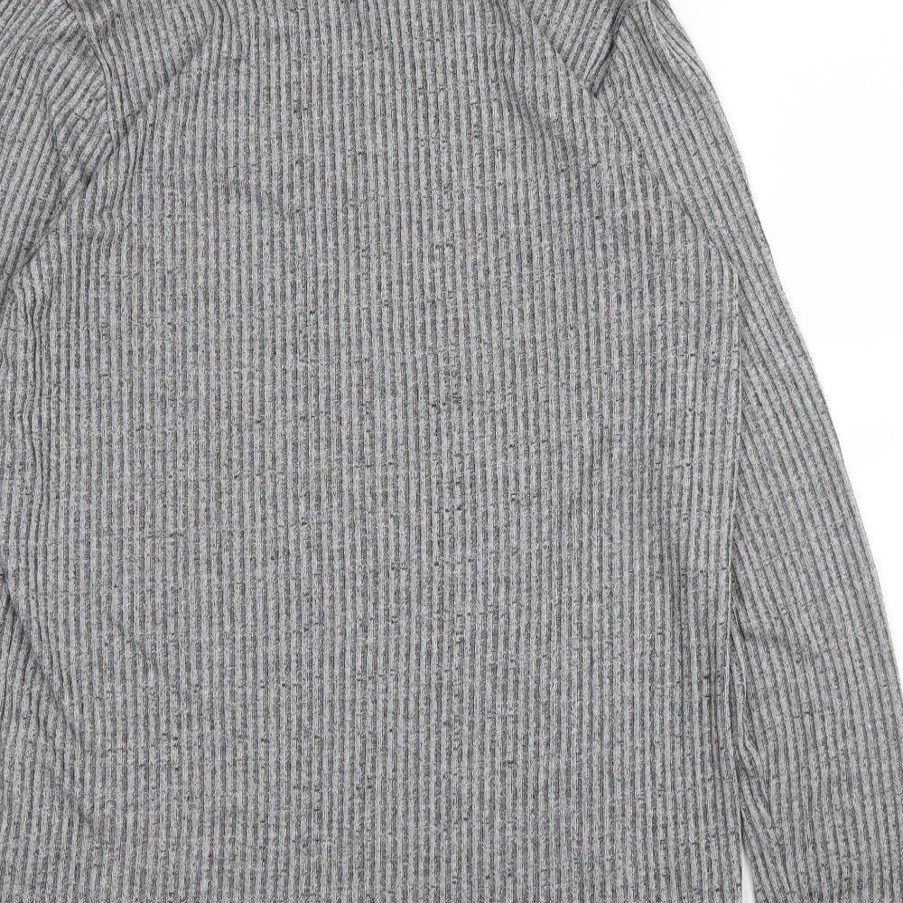 Topman Mens Grey Round Neck Viscose Pullover Jumper Size XL