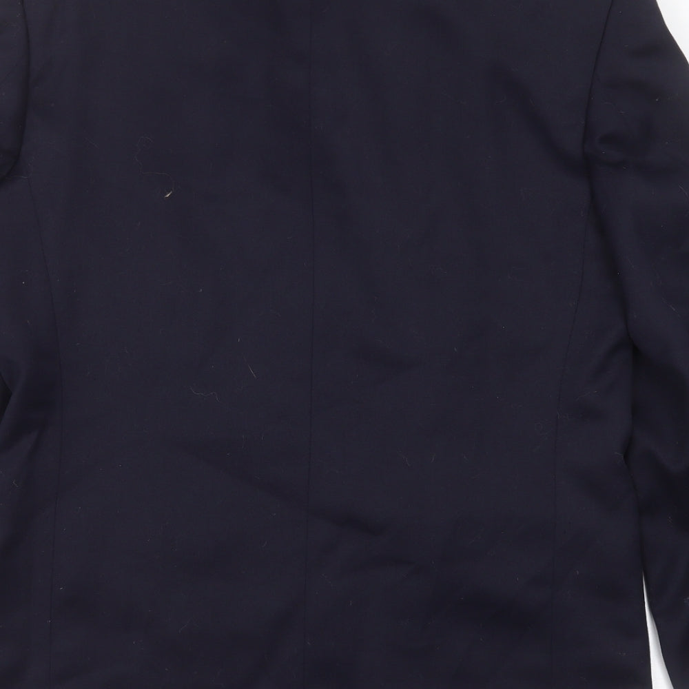 BURTONS Mens Blue Polyester Jacket Suit Jacket Size 38