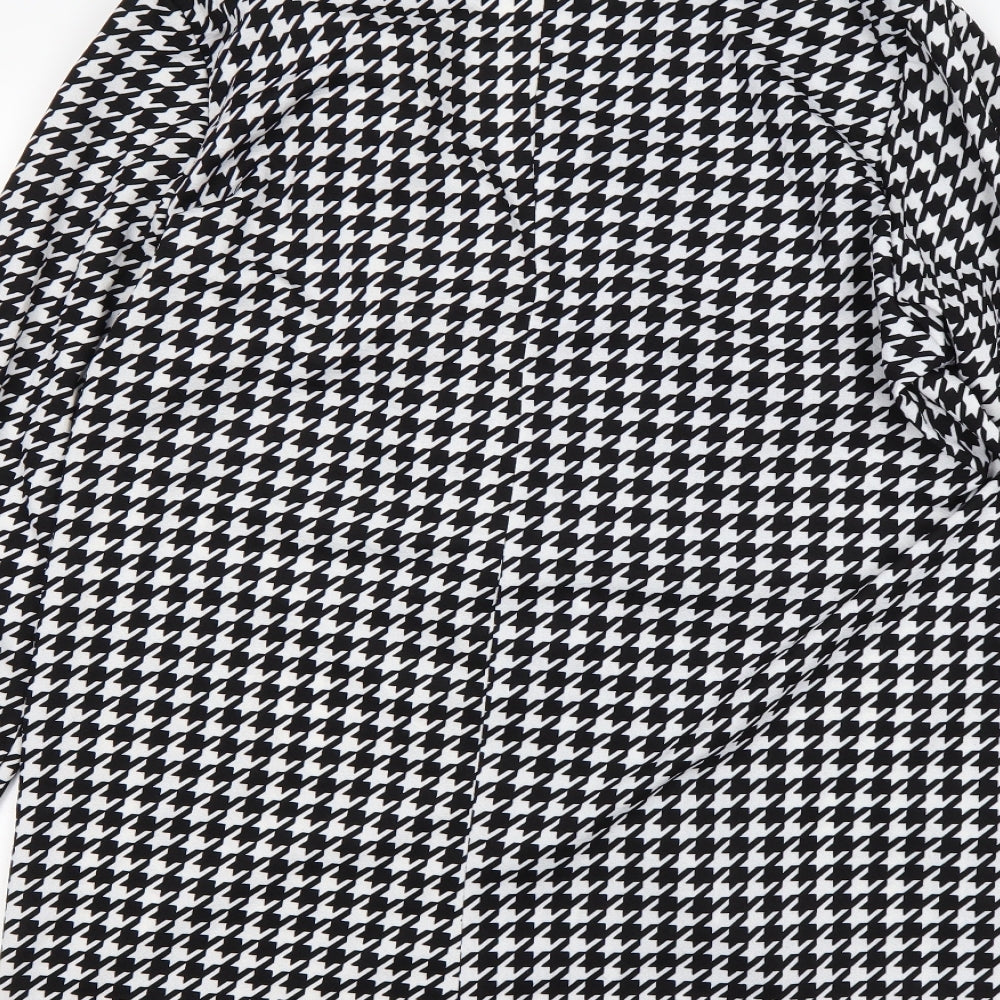 Shein Womens Multicoloured Houndstooth Jacket Size XL