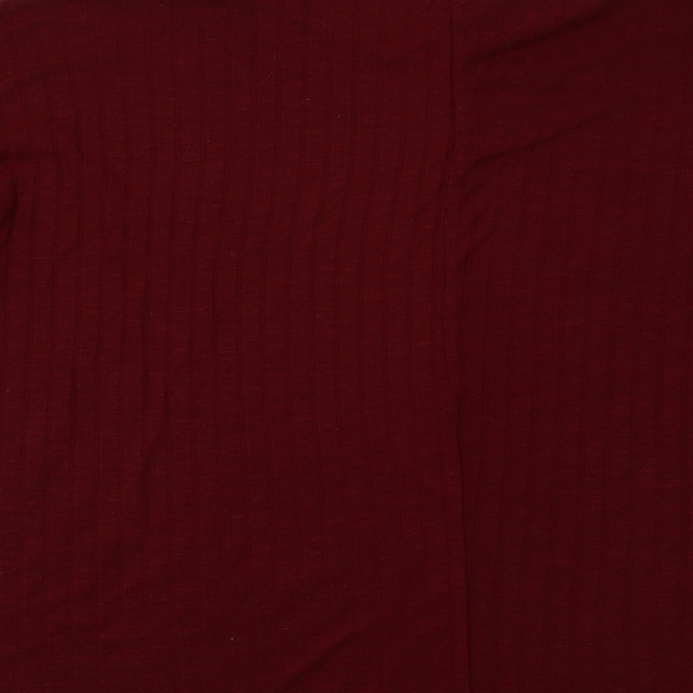 New Look Womens Red Crew Neck Polyester Pullover Jumper Size L