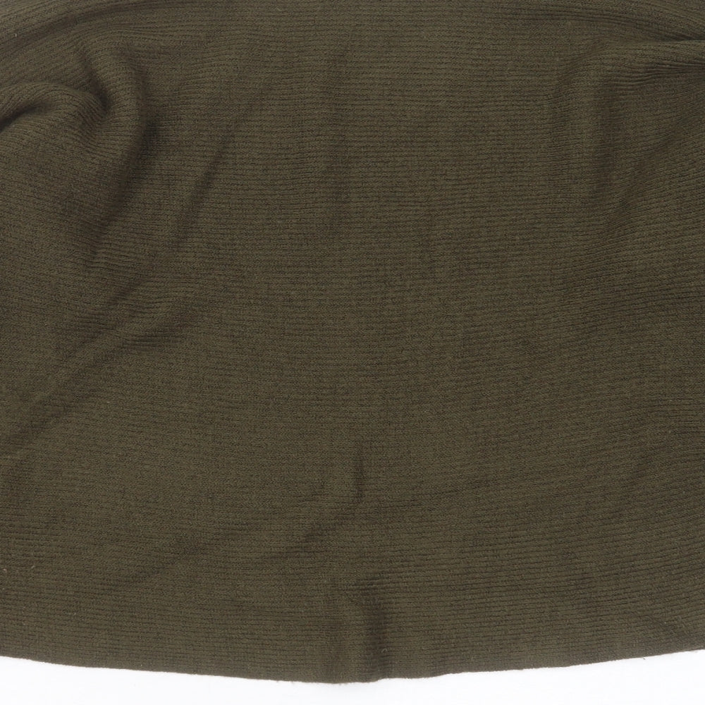 New Look Womens Green Boat Neck Acrylic Pullover Jumper Size M