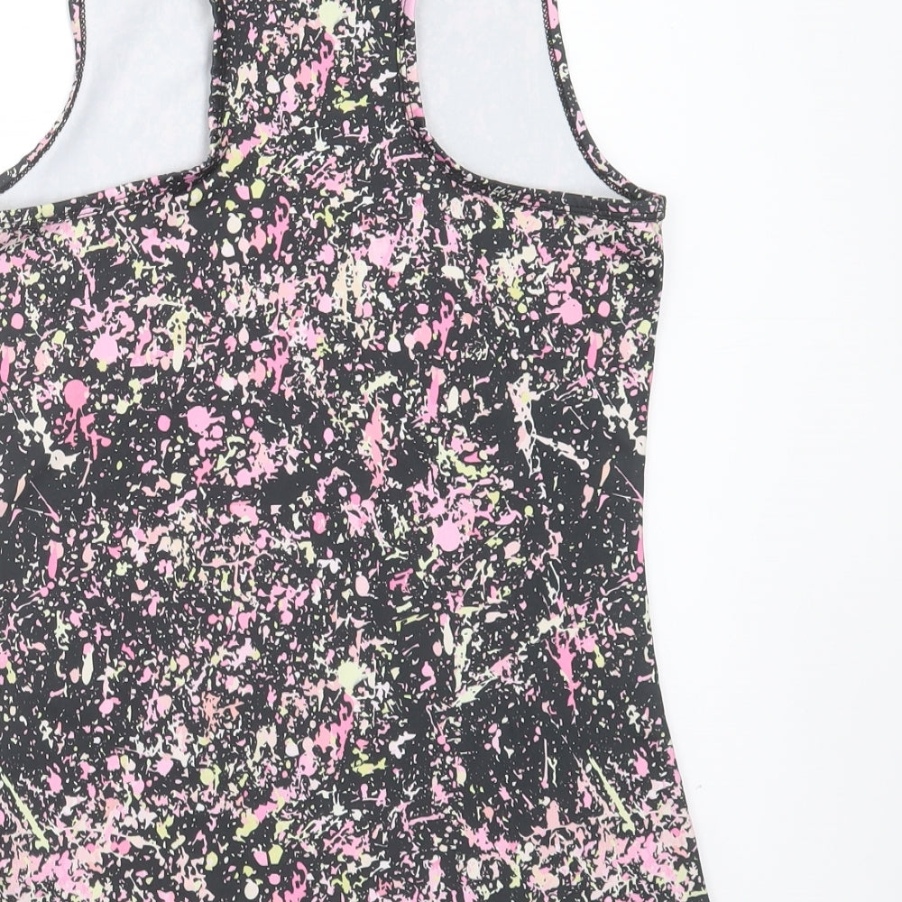 Primark Girls Black Polyester Basic Tank Size 12-13 Years Round Neck - active wear