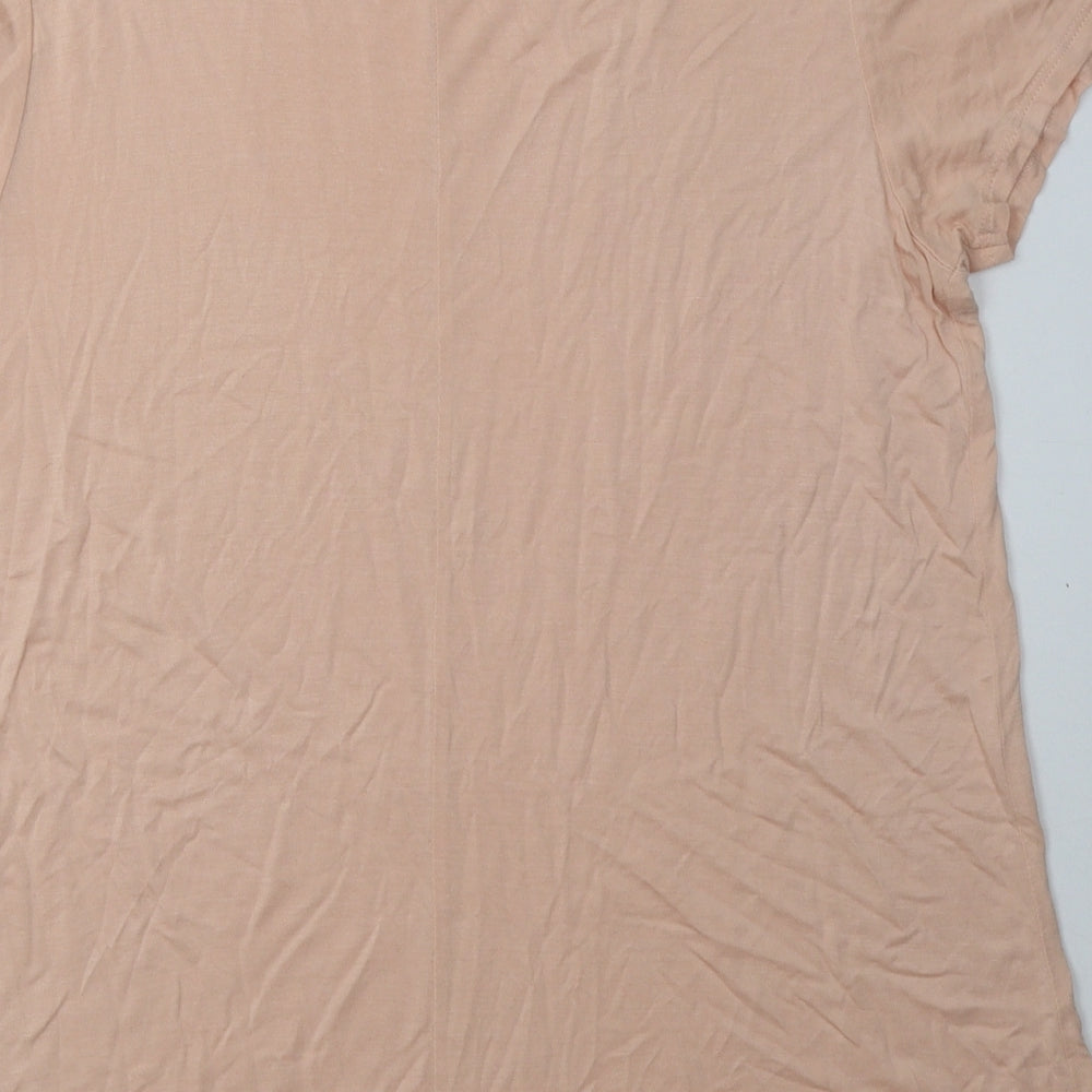Primark Womens Pink Viscose Basic T-Shirt Size M Crew Neck