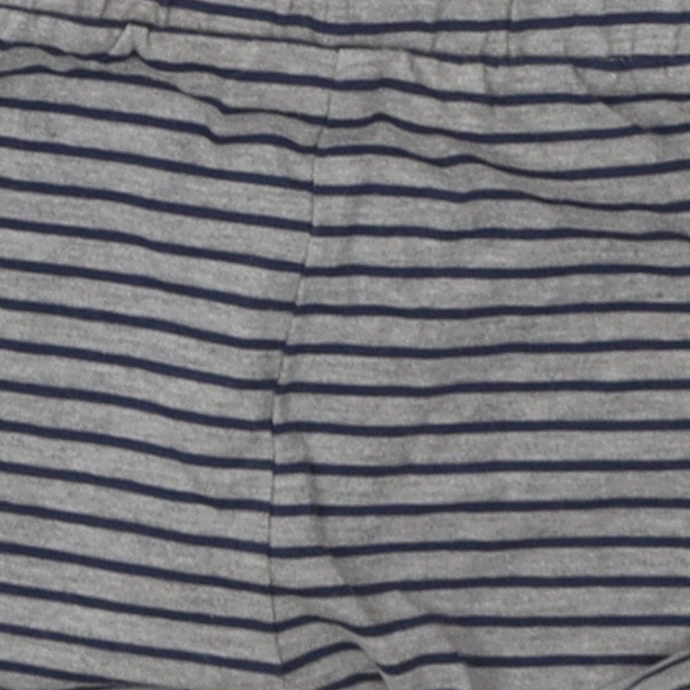 George Baby Grey Striped Cotton Cami Sleep Shorts Size 12-18 Months Tie