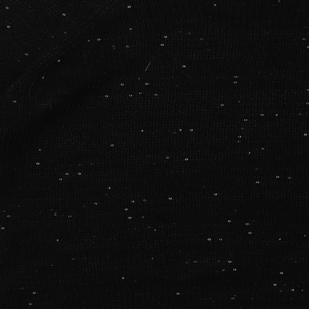 Store Twenty One Womens Black Acrylic Pullover Sweatshirt Size L Pullover - Sequin Detail