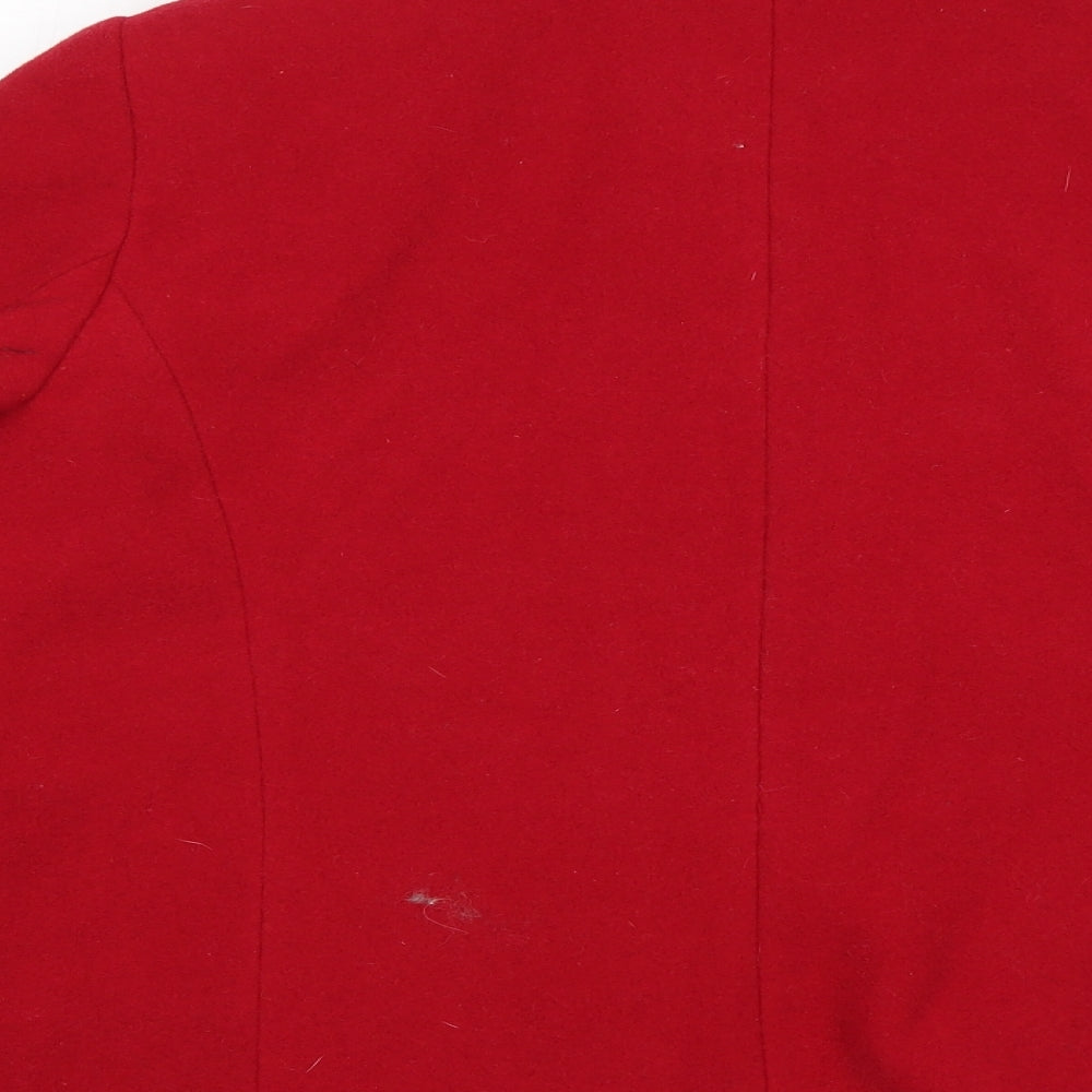 Bonmarché Womens Red Overcoat Coat Size 14