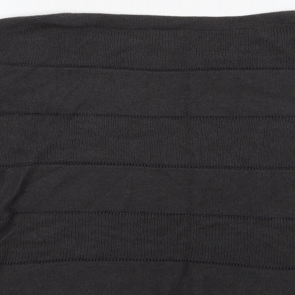 Minuet Womens Grey Boat Neck Viscose Pullover Jumper Size M