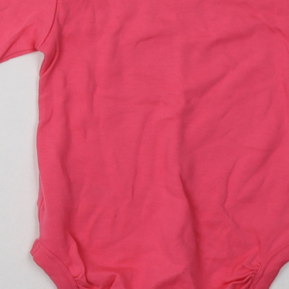 Lupilu Girls Pink Cotton Babygrow One-Piece Size 18 Months Buckle - pretty cool kitty