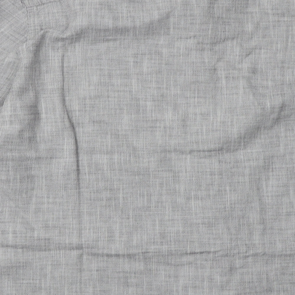 Debenhams Mens Grey Cotton Button-Up Size XL Collared Button