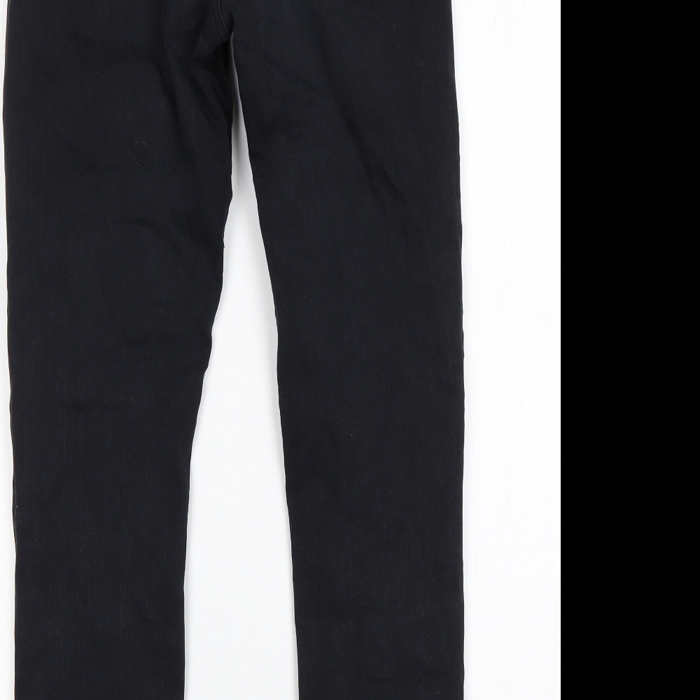 Topshop Womens Black Cotton Skinny Jeans Size 28 in L27 in Regular