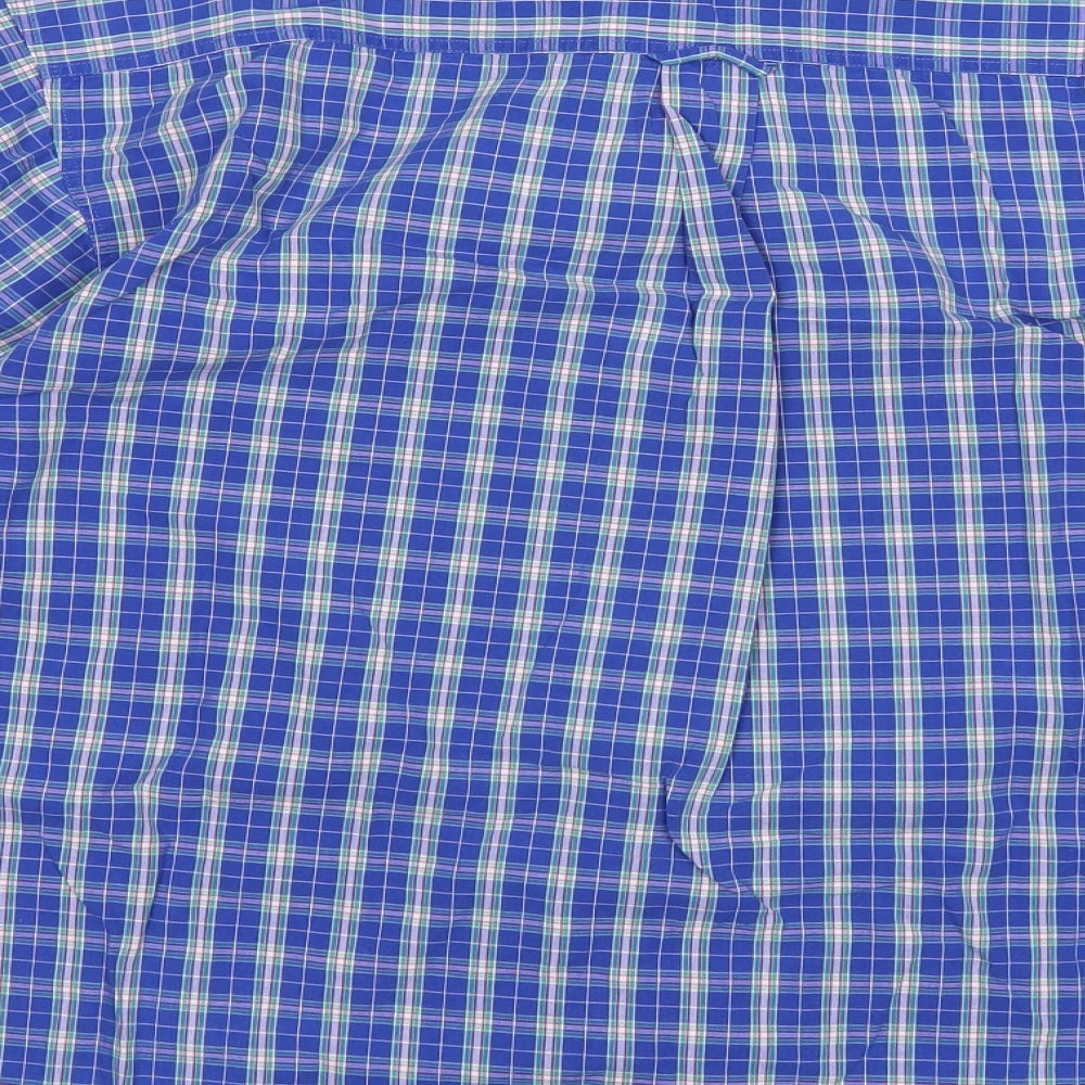 Living Mens Multicoloured Check Cotton Button-Up Size M Collared