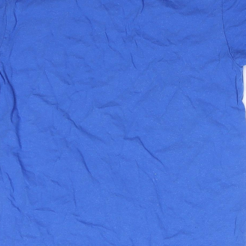 Gildan Boys Blue 100% Cotton Basic T-Shirt Size 7-8 Years Round Neck - Tractors