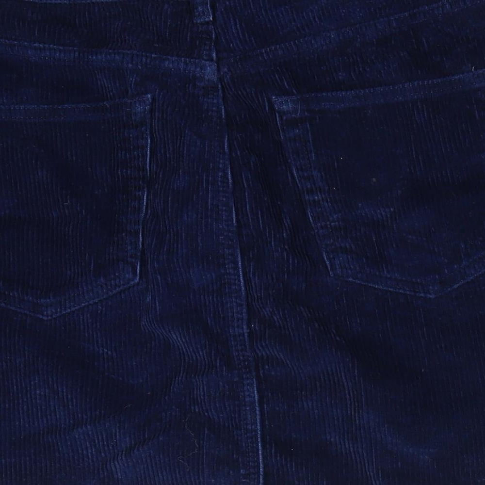 TRF Collection ZARA Womens Blue Cotton A-Line Skirt Size L - Cord