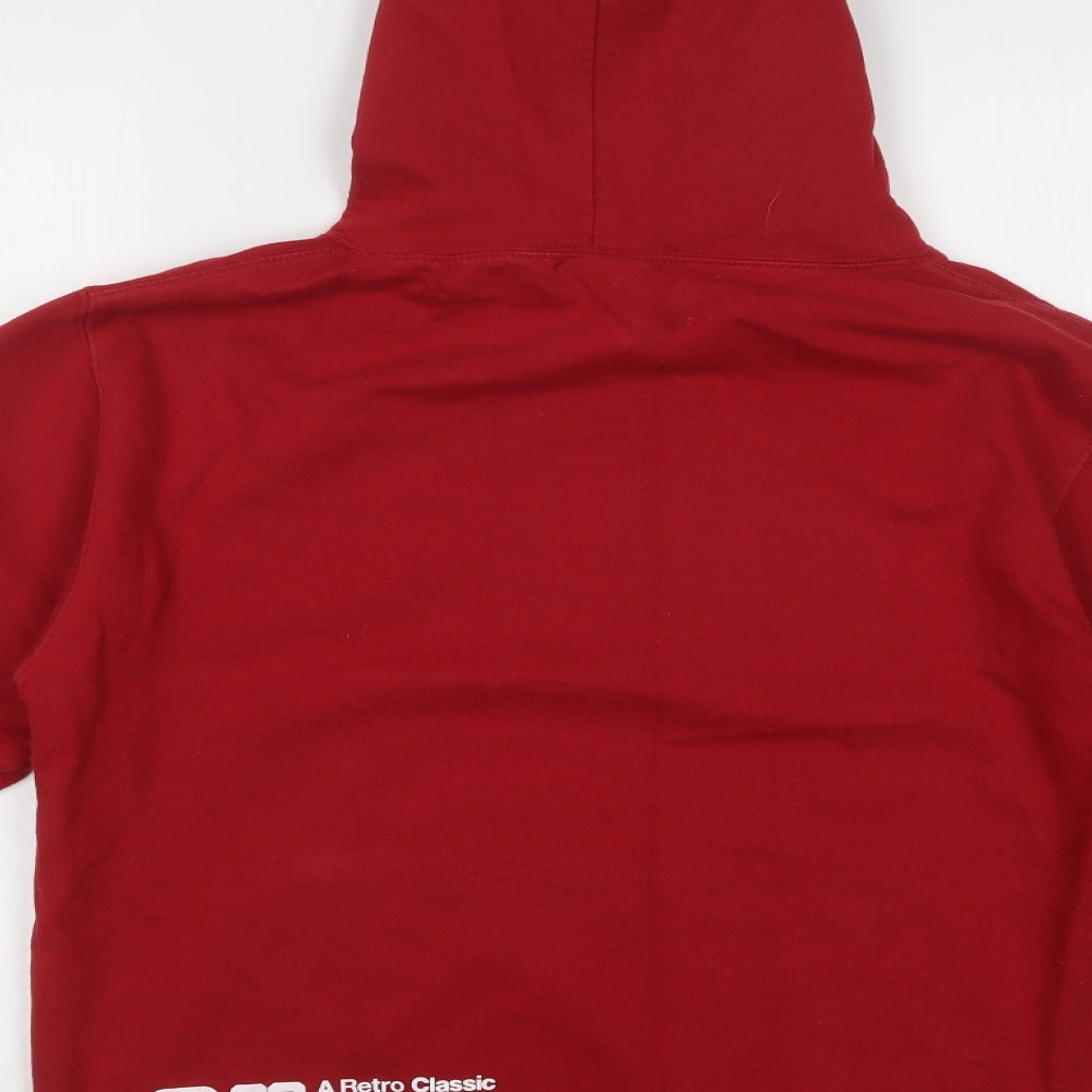 Awdis Womens Red Cotton Pullover Hoodie Size S