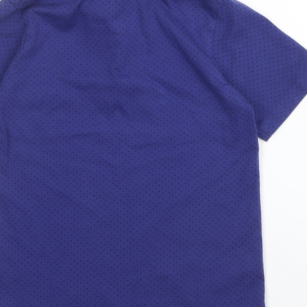 Matalan Boys Blue Cotton Basic Polo Size 7 Years Collared Button