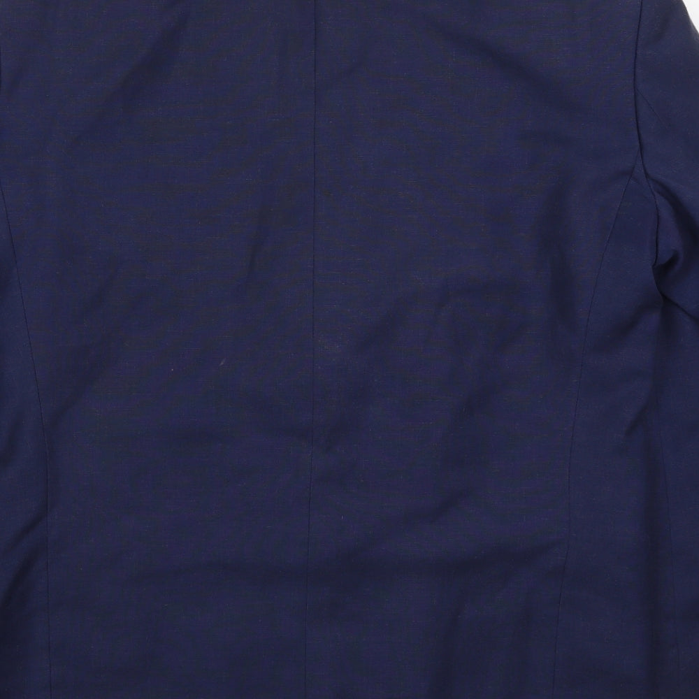 Pullman Mens Blue Viscose Jacket Suit Jacket Size 40