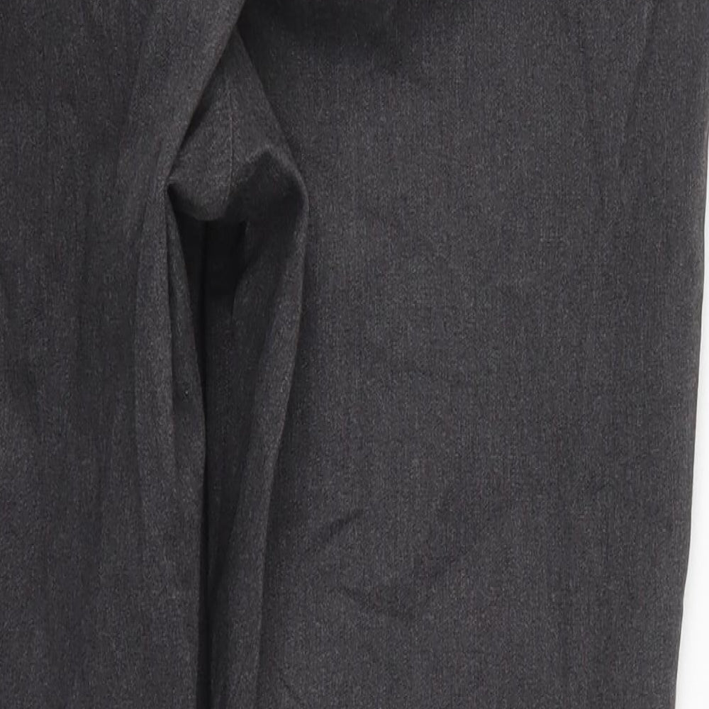 Old Navy Womens Grey Cotton Trousers Size 10 L26 in Regular Hook & Eye
