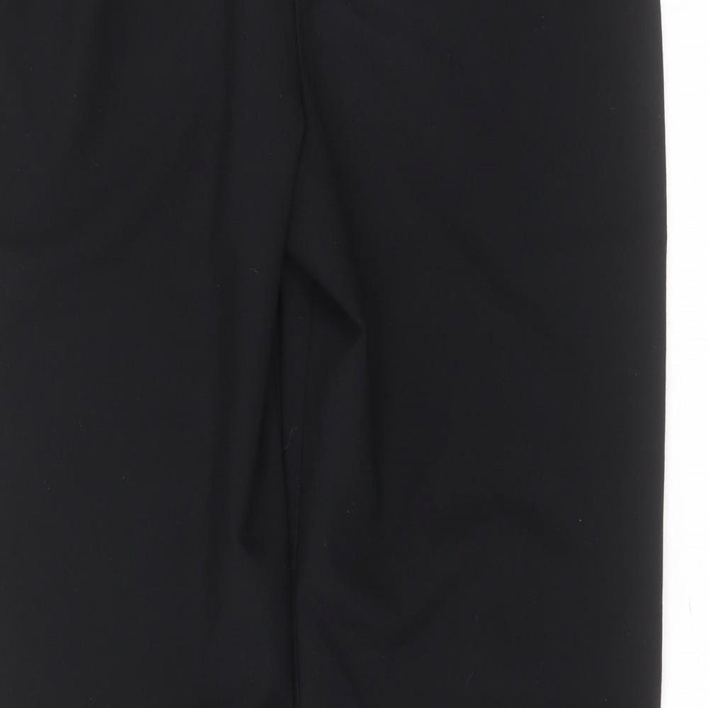 Marks and Spencer Womens Black Polyester Trousers Size 14 L28 in Regular