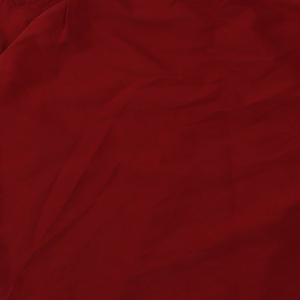 johnathan adams Mens Red Modal Button-Up Size S Collared Button