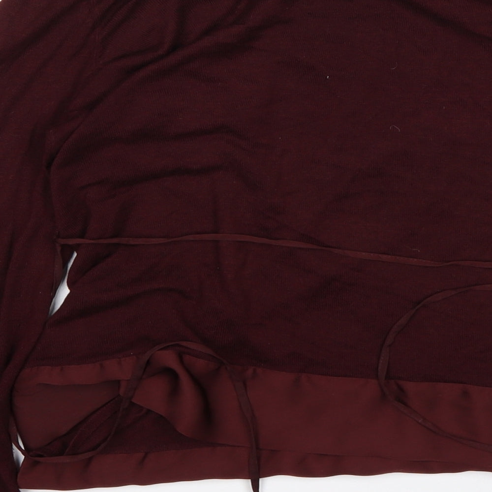 H&M Womens Purple V-Neck Acrylic Cardigan Jumper Size M