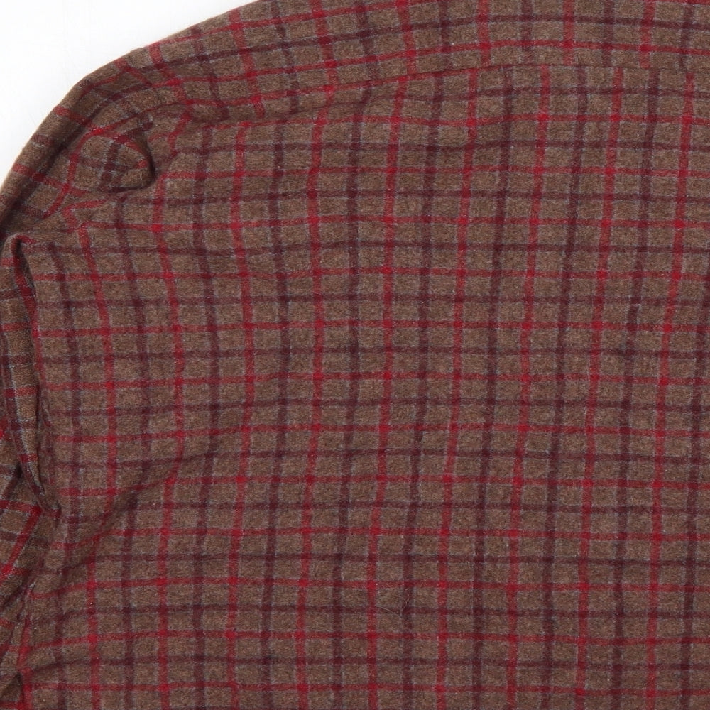 David harrison Mens Multicoloured Check Button-Up Size M Collared