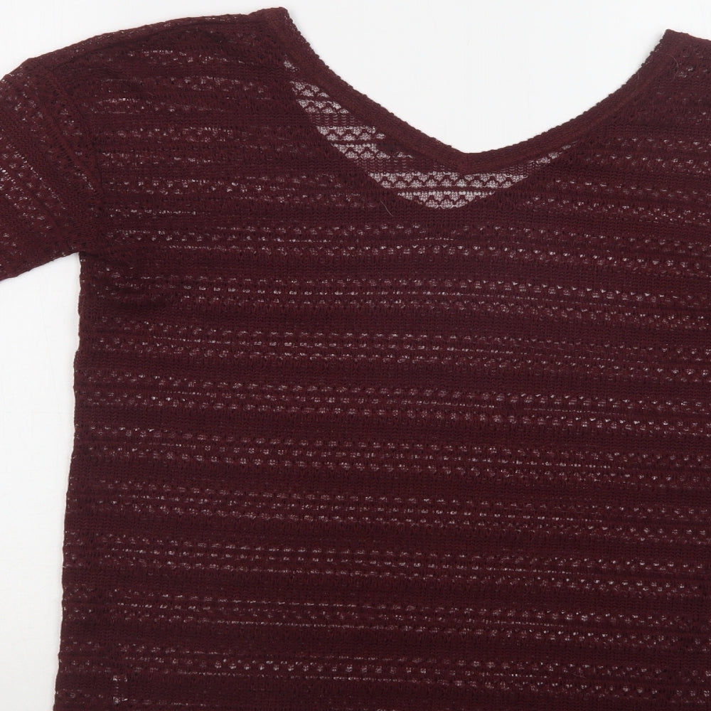 NEXT Womens Purple V-Neck Pullover Jumper Size 8