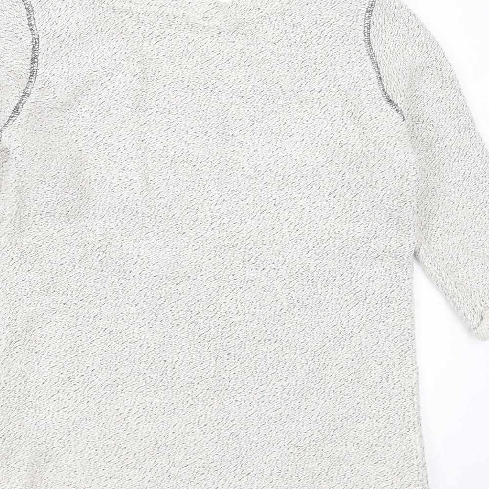 Only Womens Grey Round Neck Cotton Pullover Jumper Size XS