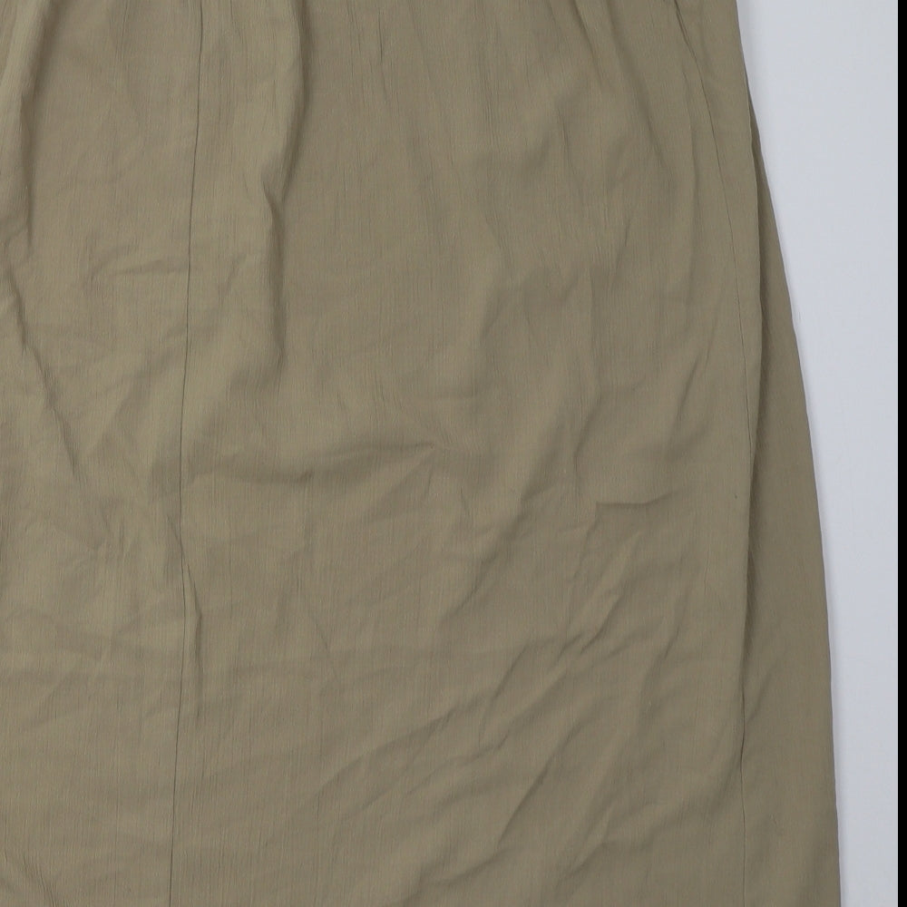 Evans Womens Beige Polyester A-Line Skirt Size 22 Tie
