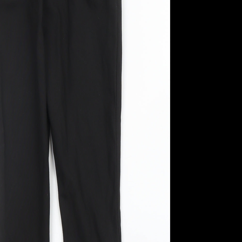 George Girls Black Viscose Carpenter Trousers Size 6-7 Years L20 in Regular Zip