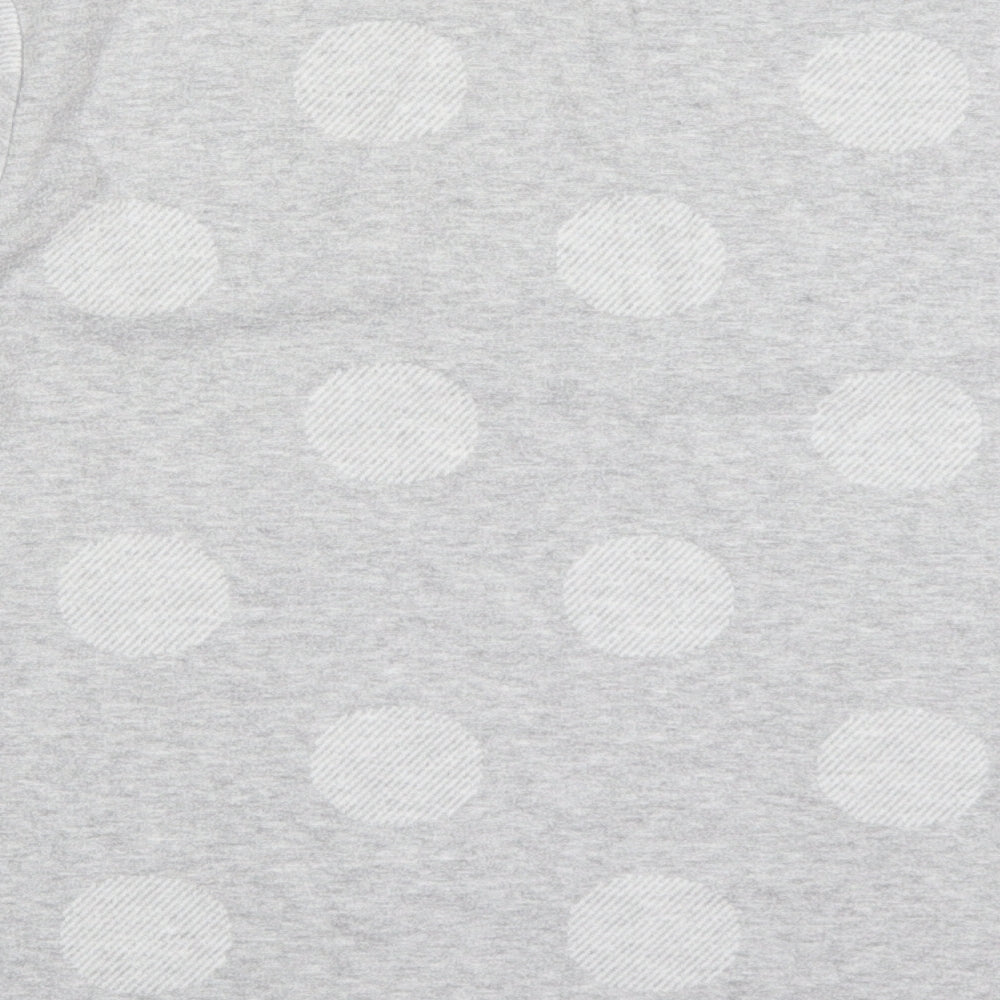 Marks & Spencer Womens Grey Round Neck Polka Dot Polyester Pullover Jumper Size 14