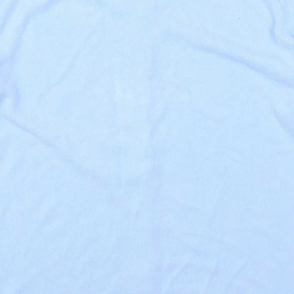 Reflect Womens Blue Round Neck Acrylic Cardigan Jumper Size M