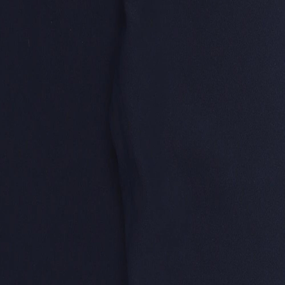 Preworn Womens Blue Polyester Trousers Size 14 L27 in Regular