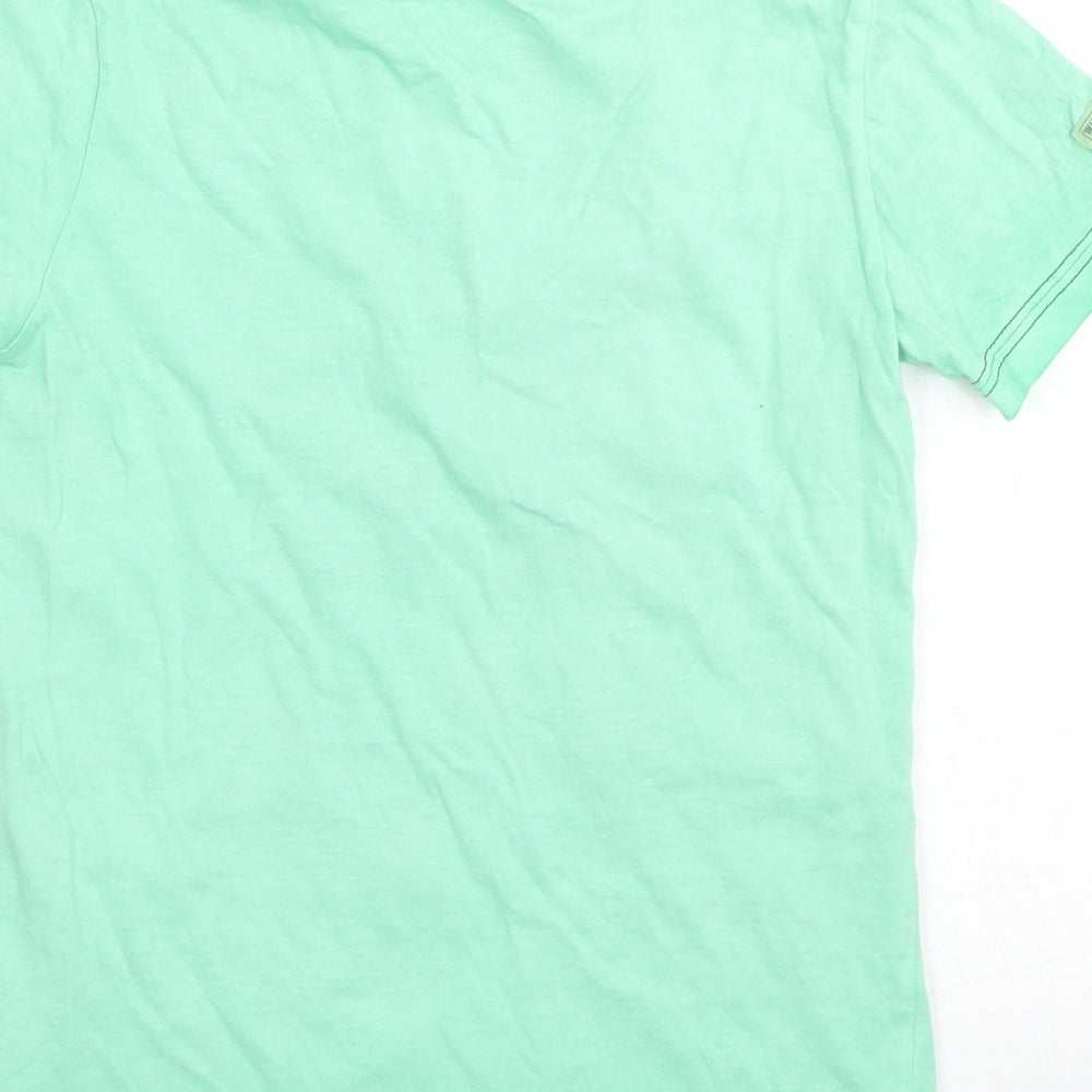 Hay Kids Club Boys Green Cotton Basic T-Shirt Size 8-9 Years Crew Neck