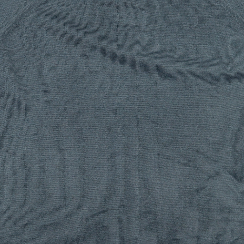 BHS Mens Blue Collared Acrylic Pullover Jumper Size S