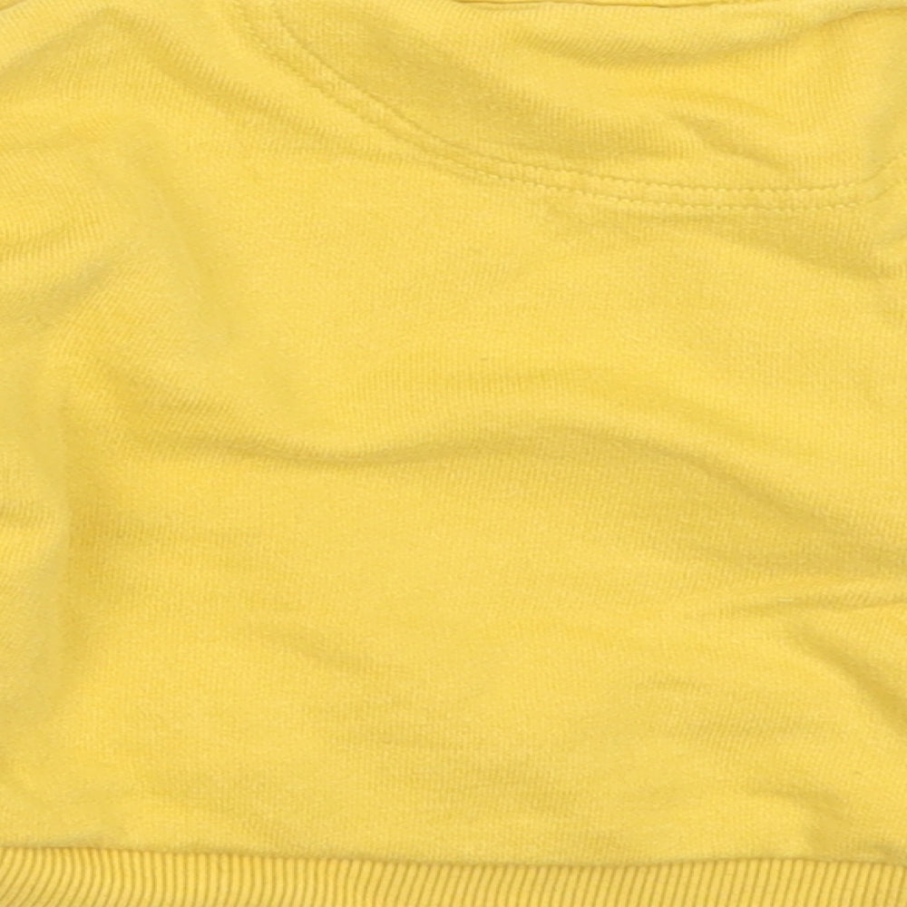 F&F Girls Yellow Cotton Pullover Jumper Size 12-18 Months