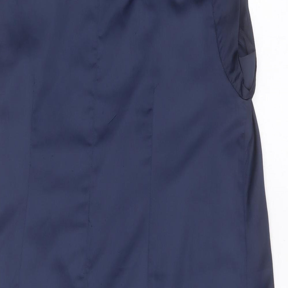 VERO MODA Womens Blue Polyester Shift Size XL Round Neck