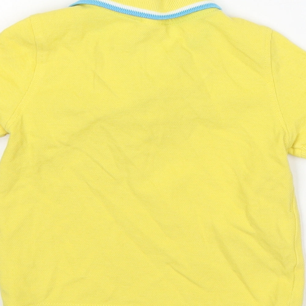 Mini Club Boys Yellow Cotton Basic Polo Size 12-18 Months Collared