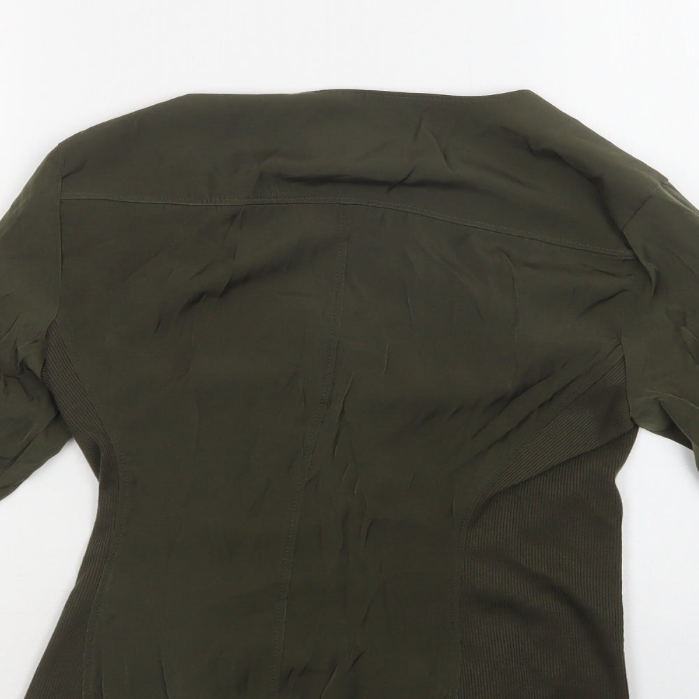 Dorothy Perkins Womens Green Jacket Size 8 Zip