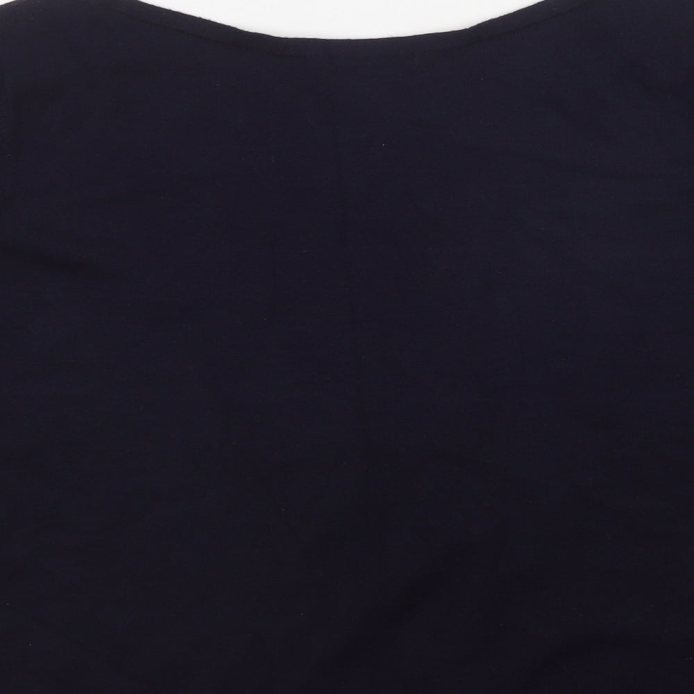 Tribekko 44 Womens Blue Round Neck Viscose Pullover Jumper Size XL