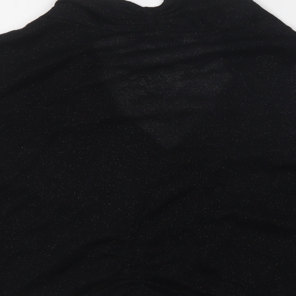 Marks & Spencer Womens Black V-Neck Viscose Cardigan Jumper Size 10