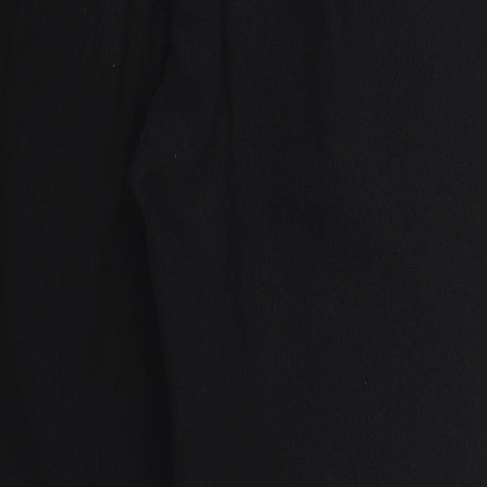 Preworn Womens Black Polyester Trousers Size 12 L26 in Regular